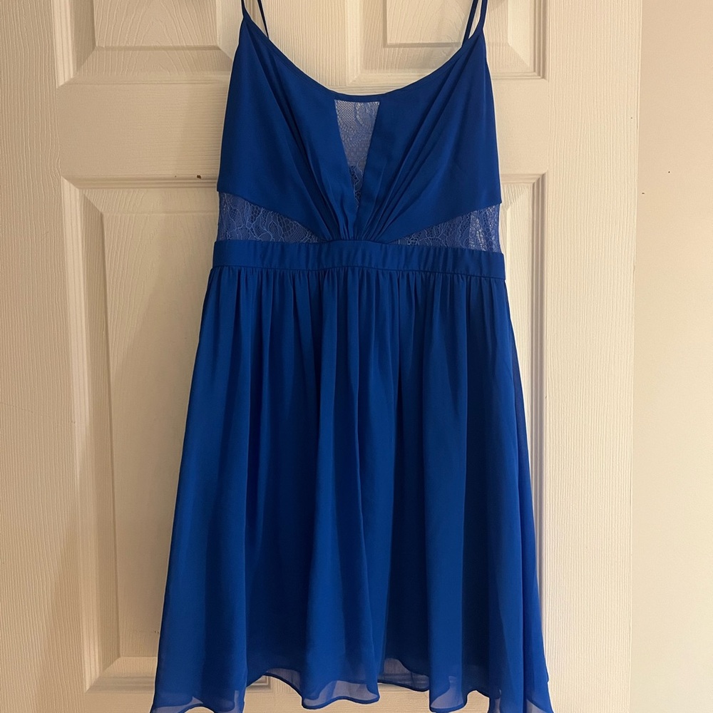 Hailey Logan royal blue dress